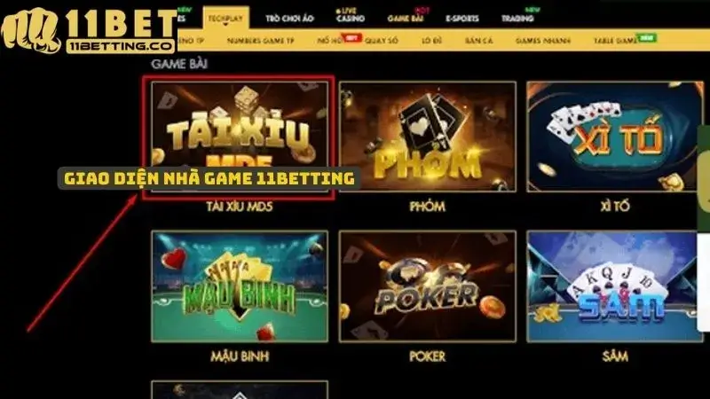 11bet giao diện xỉu chủ hấp dẫn